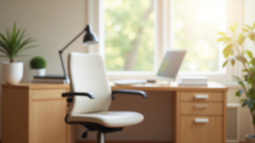 Ergonomic office chair and desk setup