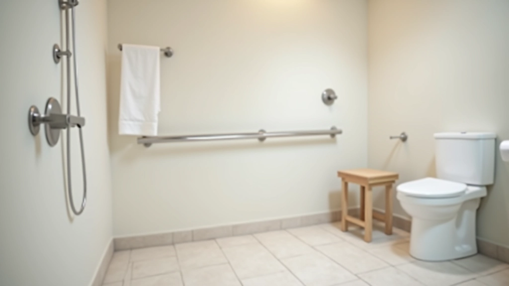 Accessible bathroom with safety features
