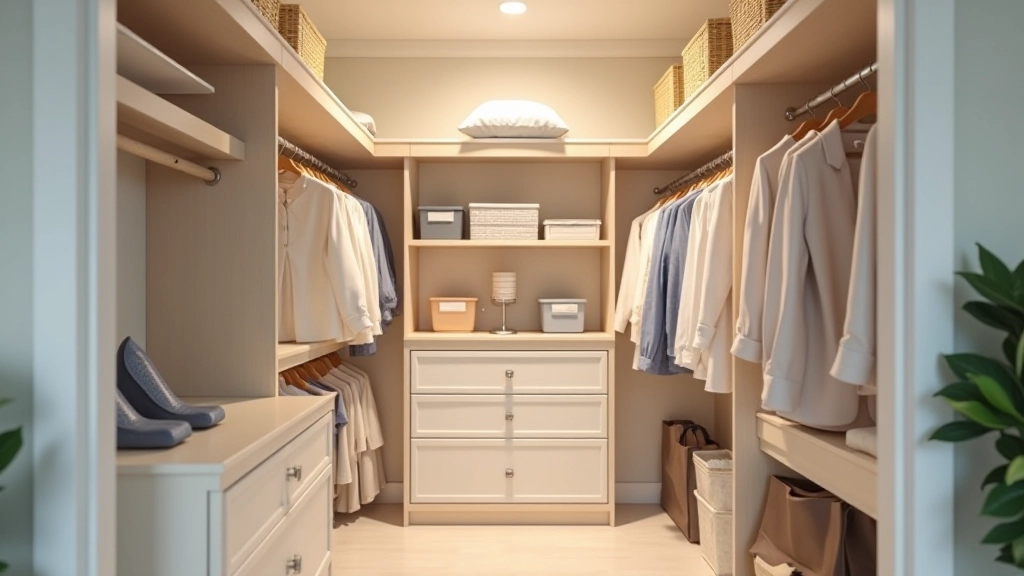Organized closet with accessible storage