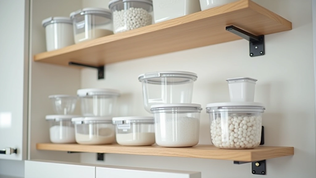 Well-organized kitchen interior with neat storage and accessible countertops